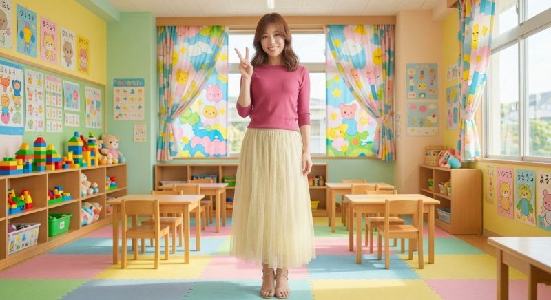 【期間限定！5天92% OFF】幼稚園的人妻保育士 笑容可愛的黑長直老師被學生爸爸的巨根睡走