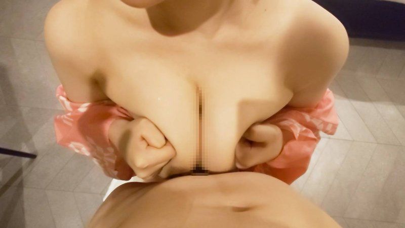 浴衣的I罩杯爆乳女友讓我好好揉奶＆站立乳交的事情w